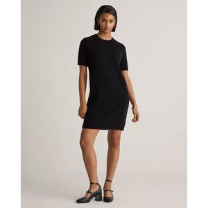 Quince Black Short Sleeve Dress